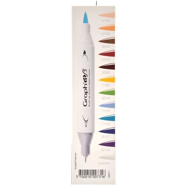 COMICS - GRAPH'IT BRUSH ET EXTRA FINE SET 12 MARQUEURS