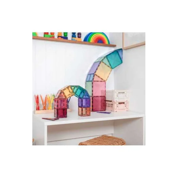 Connetix Tiles Pastel 64 Pièces | Pack de Démarrage dès 3 ans