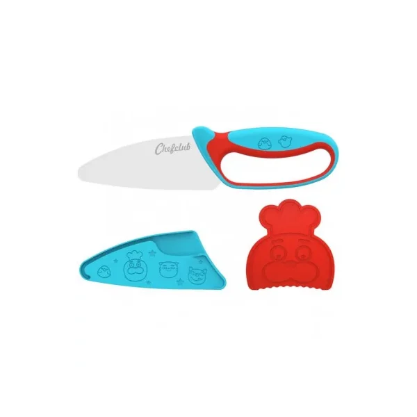 Couteau du Chef Chefclub Kids Bleu & Rouge | Sécurité dès 7 ans
