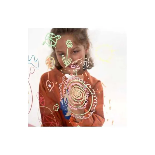 Crayons de Cire Néon Lavables SuperPetit - 5 Couleurs Fluo dès 3 ans