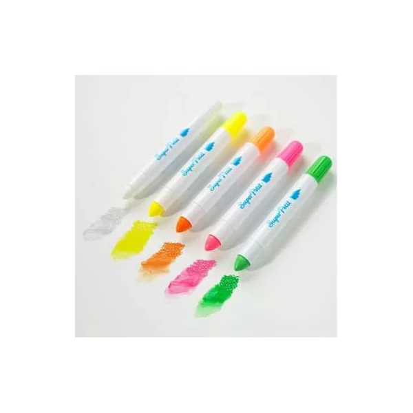 Crayons de Cire Néon Lavables SuperPetit - 5 Couleurs Fluo dès 3 ans