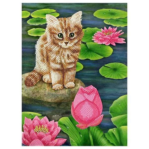 CRYSTAL ART KIT CARTE BRODERIE DIAMANT 21 X 29 CM CHATON