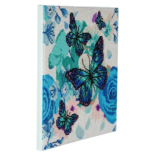 CRYSTAL ART KIT TABLEAU BRODERIE DIAMANT 30 X 30 CM PAPILLONS