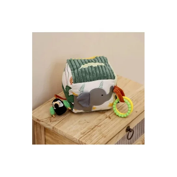 Cube Sensoriel Bébé Little Big Friends Jungle - Jouet dès 3 mois