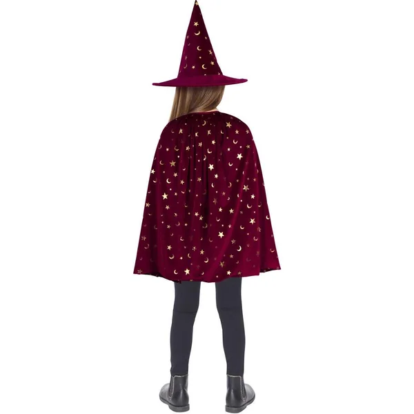 DEGUISEMENT CAPE ET CHAPEAU DE MAGICIEN TAILLE 4 - 7 ANS