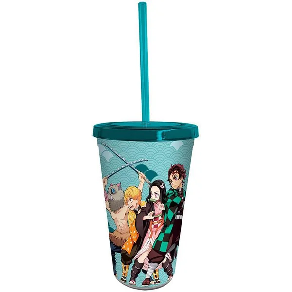 DEMON SLAYER - PACK GOBELET AVEC PAILLE 470ML ET ACRYL® ET STICKERS