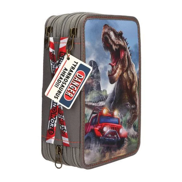 DINO WORLD TROUSSE A CRAYONS 3 COMPART NEW WORLD