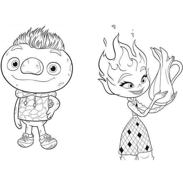 DISNEY PIXAR - ELEMENTAIRE - MES COLORIAGES AVEC STICKERS