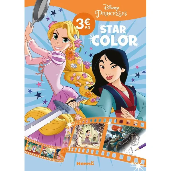 DISNEY PRINCESSES - STAR COLOR RAIPONCE ET MULAN