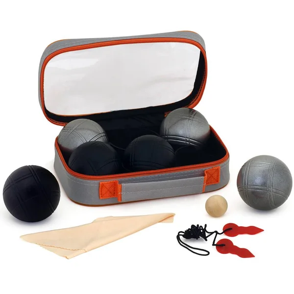 DOUBLE TRIPLETTE DE PETANQUE K RO 3 BOULES NOIR MAT 3 BOULES