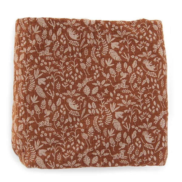 DRAP HOUSSE FEUILLAGE LIT BEBE 70 X 140 CM LA FORET MAWA