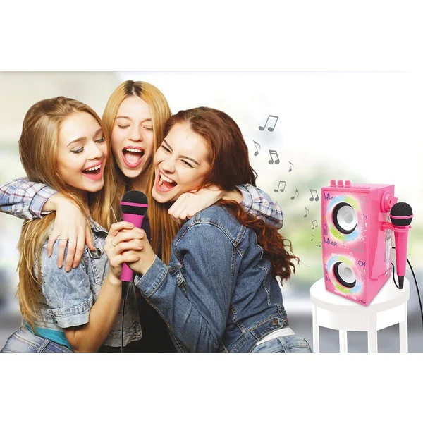ENCEINTE TENDANCE BLUETOOTH® PORTABLE AVEC MICRO ET EFFETS LUMINEUX BARBIE