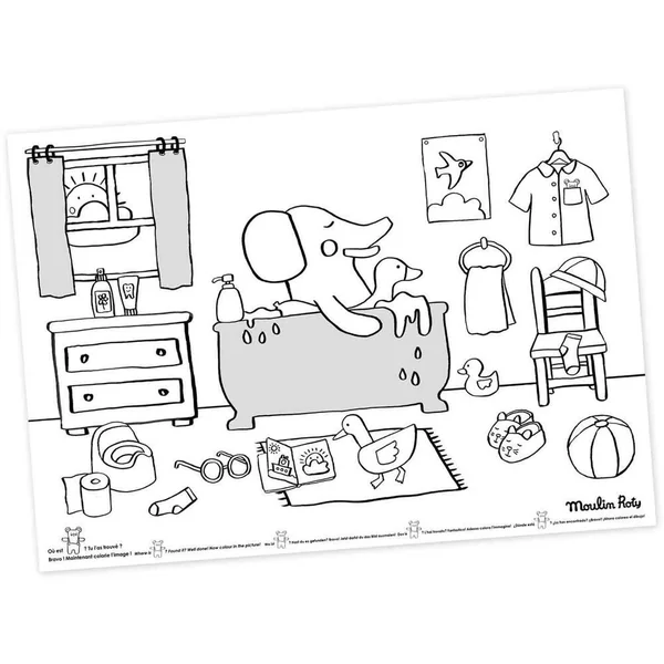 ENSEMBLE DE 40 SETS DE TABLE A COLORIER LES POPIPOP