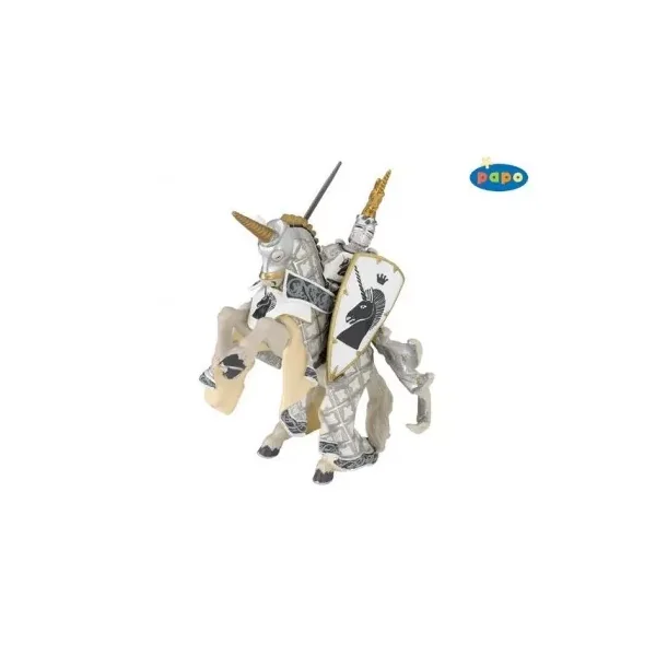 Figurine cheval du maître des armes cimier licorne - Papo