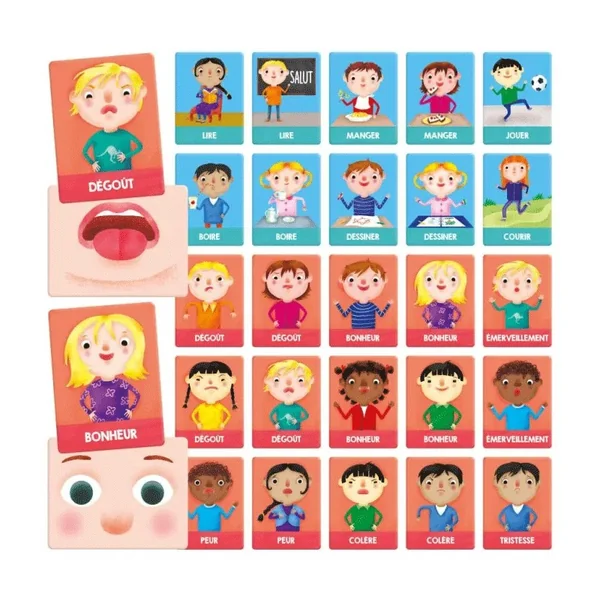 Flashcards Émotions et actions Montessori - Headu