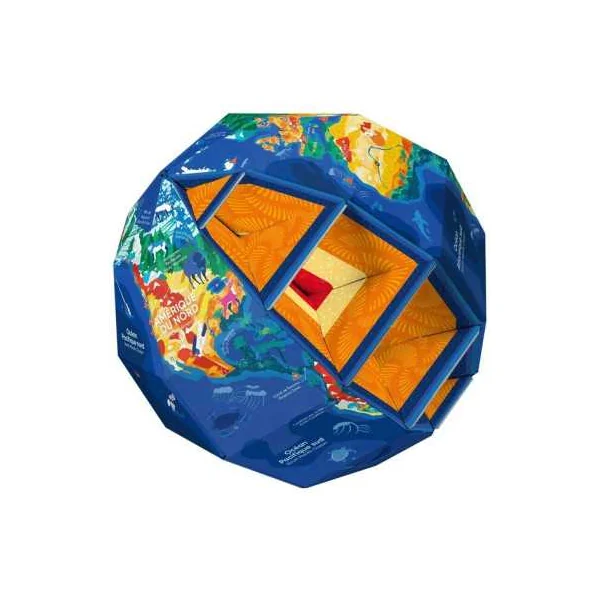 Globe 3D Notre Planète Poppik - Maquette à Construire dès 8 ans