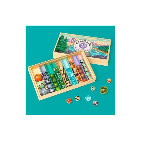 Grand Coffret 52 billes Mountain Trip Billes & Co | Billes de collection
