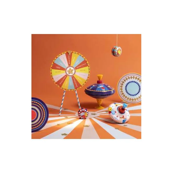 Grande toupie Fanfare - Moulin Roty - Jouet vintage en métal