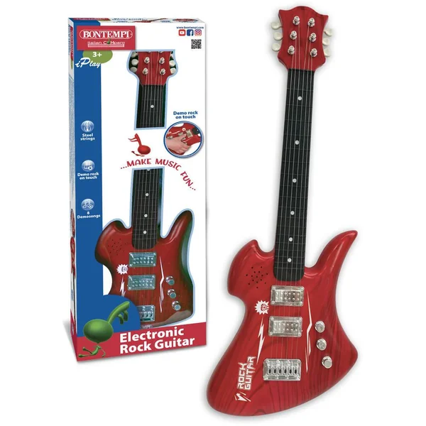 GUITARE ROCK ELECTRONIQUE 6 CORDES METALLIQUES AVEC SONS ROCK AU TOUCHER