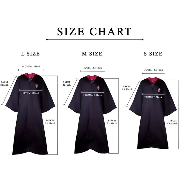 HARRY POTTER - DEGUISEMENT ROBE DE SORCIER GRYFFONDOR - TAILLE S