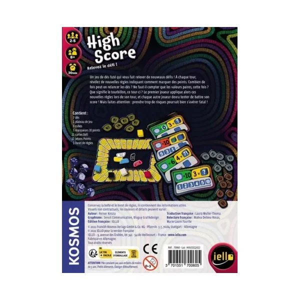 High score - jeu de dés en stop en encore iello - LaPouleAPois.fr