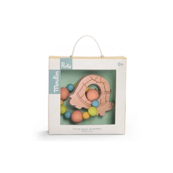 Hochet anneau de dentition tortue Trois Petits Lapins - Moulin Roty