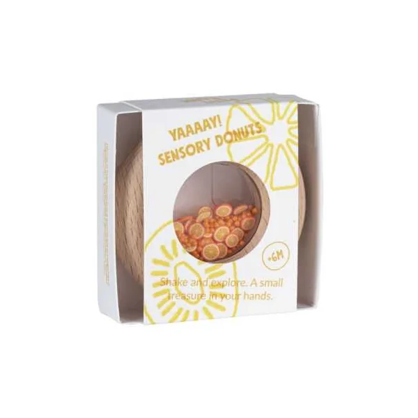 Hochet Sensoriel Orange Petit Boum | Jouet d'éveil dès 3 mois