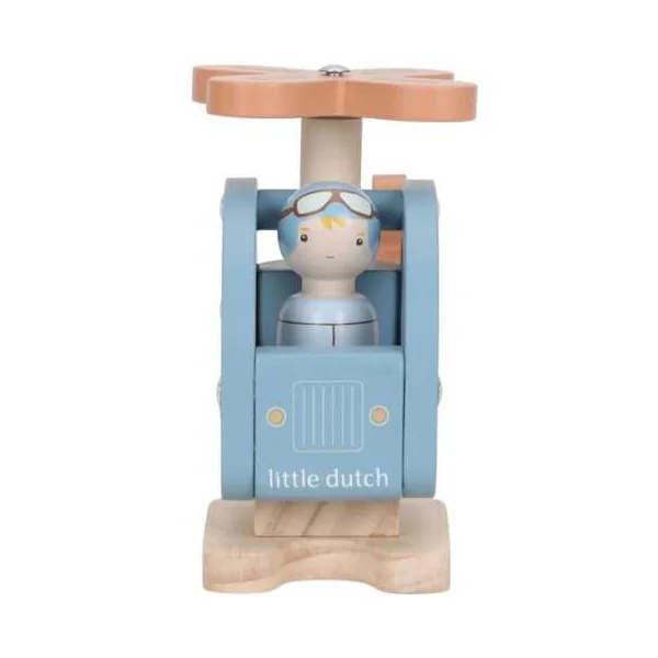 Hélicoptère avec figurine - Little Dutch - Jouet en bois - Dès 18 mois