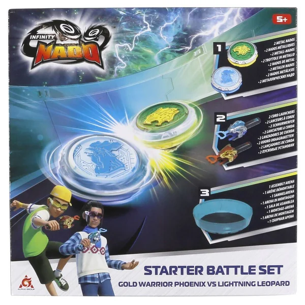 INFINITY NADO - STARTER BATTLE SET 2 LANCEURS DRAGON + 2 TOUPIES METAL