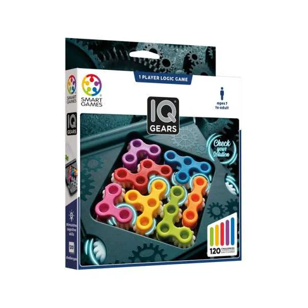 IQ Gears SmartGames : Casse-Tête d'Engrenages dès 7 Ans | La Poule à Pois