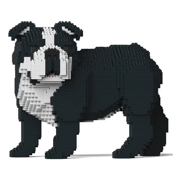 JEKCA BLOCS DE CONSTRUCTION - CHIEN BULLDOG ANGLAIS (4 EN 1) NOIR STANDARD