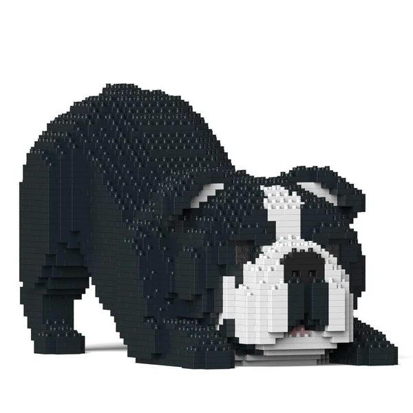 JEKCA BLOCS DE CONSTRUCTION - CHIEN BULLDOG ANGLAIS (4 EN 1) NOIR STANDARD