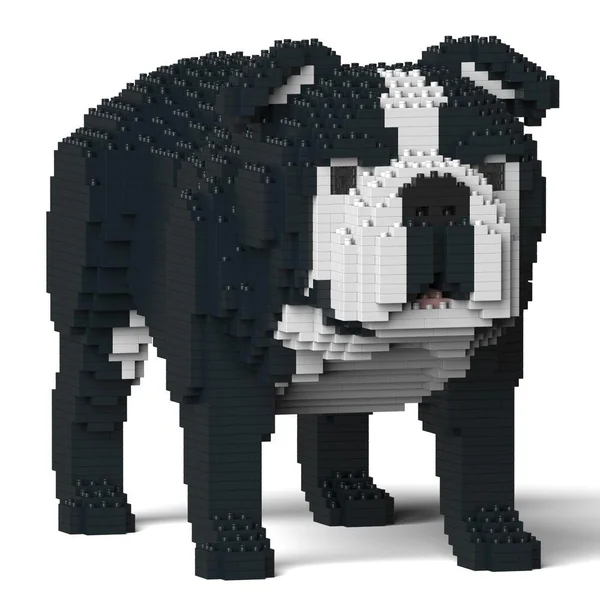 JEKCA BLOCS DE CONSTRUCTION - CHIEN BULLDOG ANGLAIS (4 EN 1) NOIR STANDARD