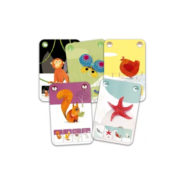 Jeu de 7 familles Mini nature - jeu de cartes - Djeco - LaPouleAPois.fr
