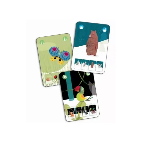 Jeu de 7 familles Mini nature - jeu de cartes - Djeco - LaPouleAPois.fr