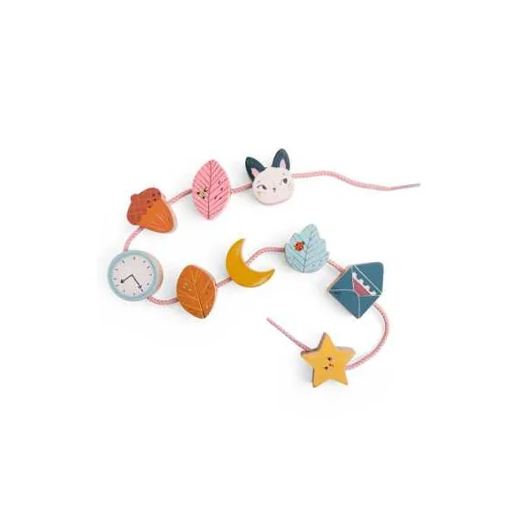 Jeu de perles en bois à enfiler Après la pluie - Moulin Roty