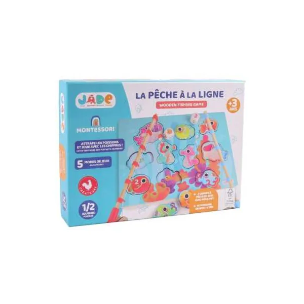 Jeu de pêche à la ligne - JADE - Jouet en bois enfant - Dès 3 ans