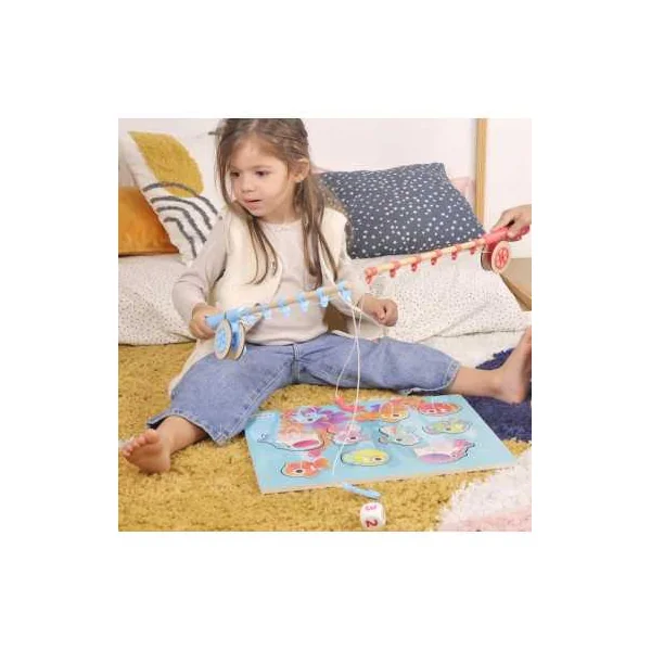 Jeu de pêche à la ligne - JADE - Jouet en bois enfant - Dès 3 ans
