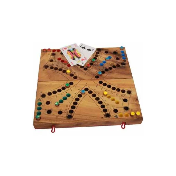 Jeu de Toc 4 Joueurs - Atelier Mikado - Petits Chevaux avec des cartes