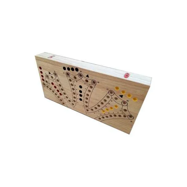 Jeu de Toc 6 Joueurs XL Hévéa - Atelier Mikado - Petits Chevaux avec des cartes