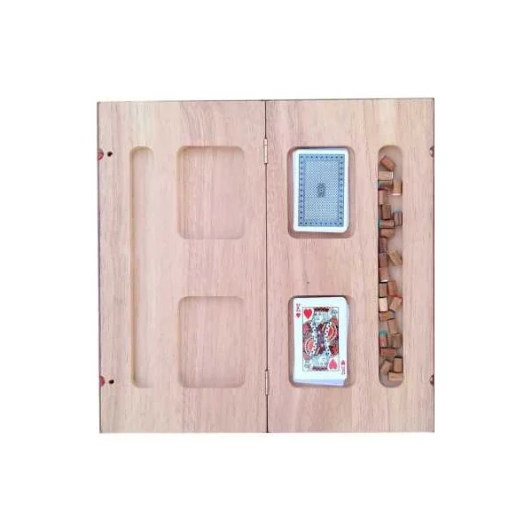 Jeu de Toc 6 Joueurs XL Hévéa - Atelier Mikado - Petits Chevaux avec des cartes