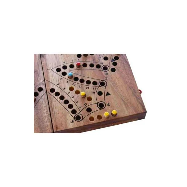 Jeu de Toc 6 Joueurs XL Hévéa - Atelier Mikado - Petits Chevaux avec des cartes