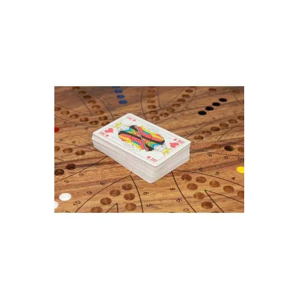 Jeu de Toc 6 Joueurs XL Hévéa - Atelier Mikado - Petits Chevaux avec des cartes