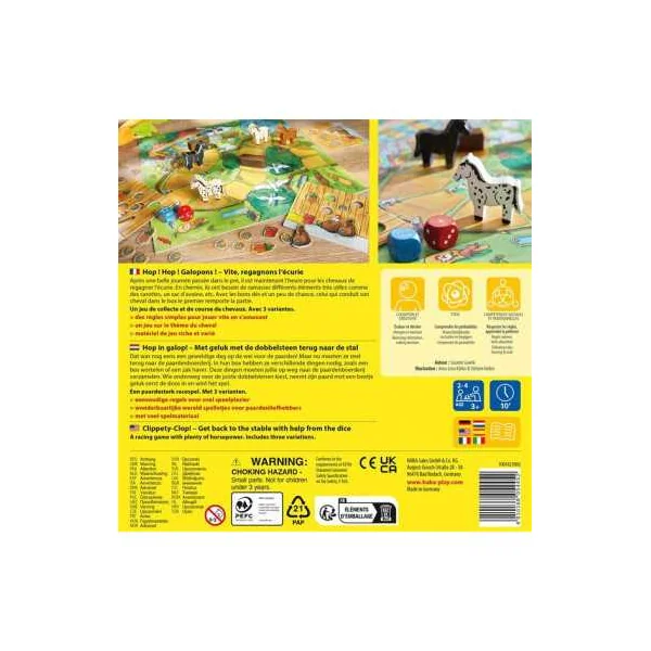 Jeu Hop Hop Galopons Haba | Jeu de Course de Chevaux dès 3 ans
