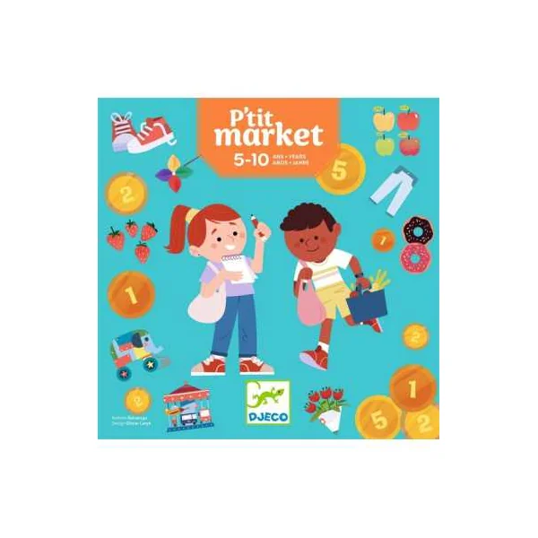 Jeu P'tit Market - Djeco - Jeu de parcours et d'achat