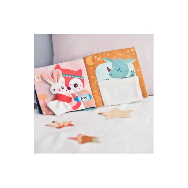 Joe et son doudou livre d'activité - Lilliputiens - Livre d'éveil en tissu