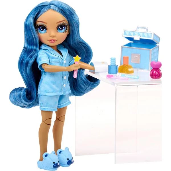 JUNIOR HIGH PYJAMA PARTY POUPEE MANNEQUIN 22CM - SKYLER BLEU ET ACCESSOIRES