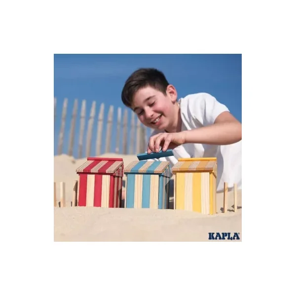 KAPLA Coffret Eté - 200 Planchettes en Bois Colorées 3-99 ans