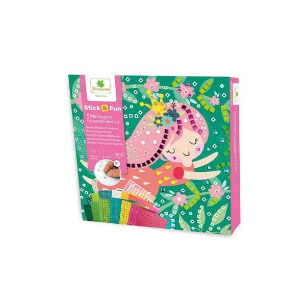 Kit 5 Mosaïques Princesses des Bois Sycomore | Loisirs Créatifs 5 ans
