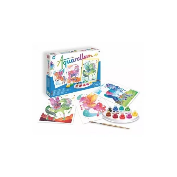 Kit Aquarelle Licornes & Pégases Sentosphère - Loisirs Créatifs 8+